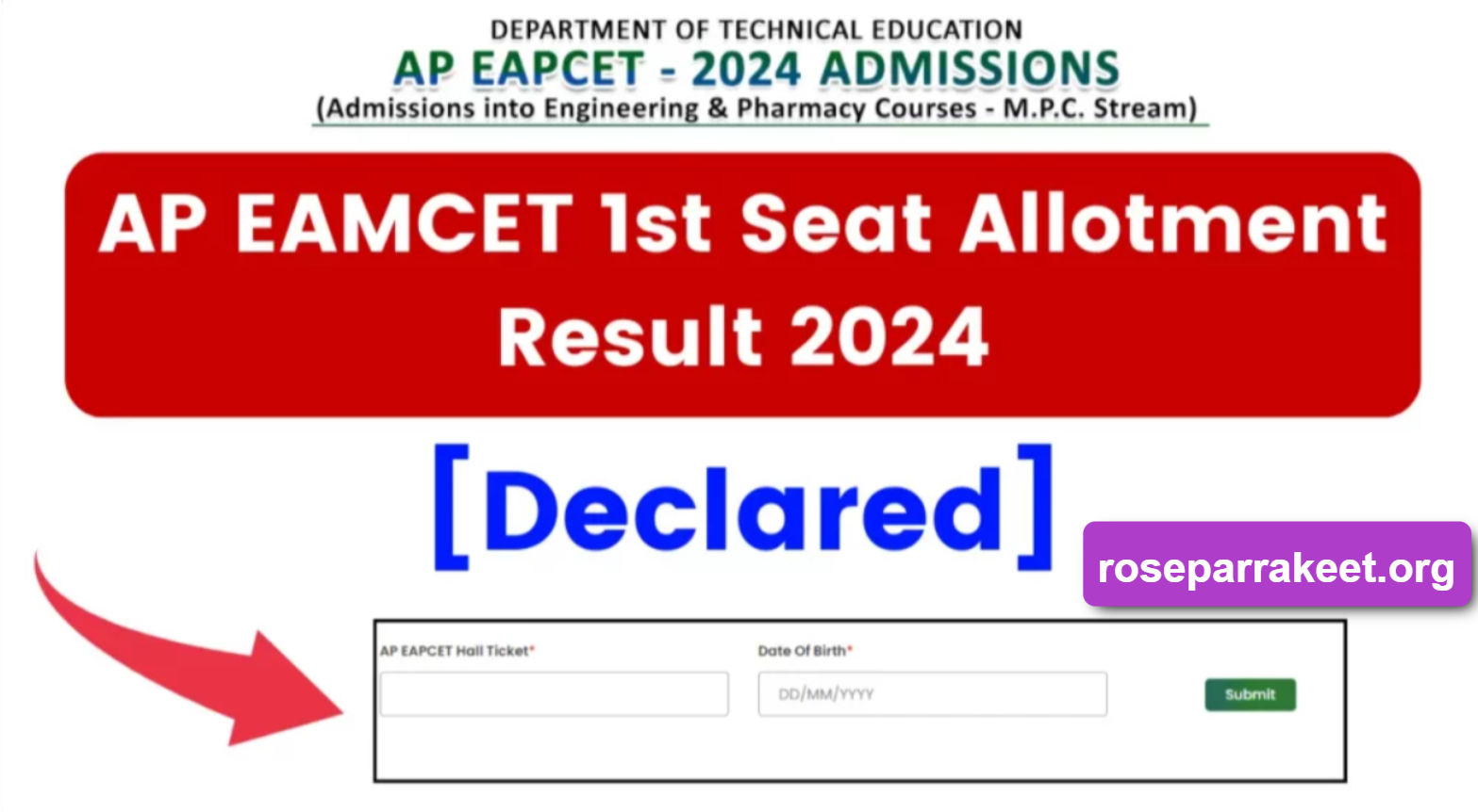 AP EAMCET Seat Allotment 2024